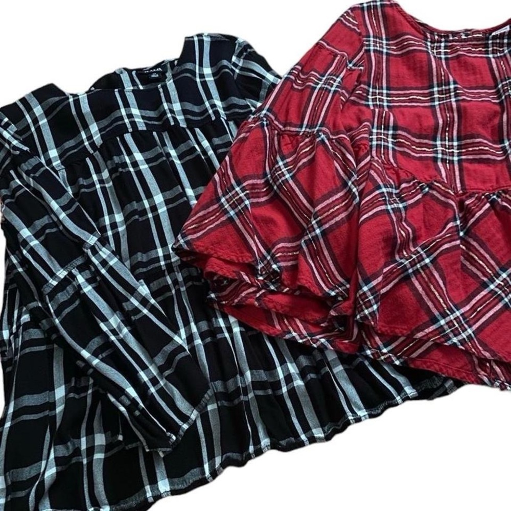 Peplum Striped Blouse Set